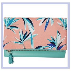 Rachel Pally Reversible Clutch Floral Green